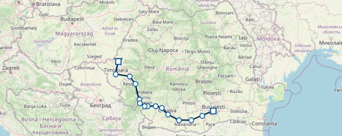 Nachtzüge IR 11500 und IR 11501 zwischen Bukarest und Arad über Timişoara der Astra Trans Carpatic