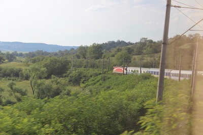 Bahnstrecke bei Brasov (Kronstadt)