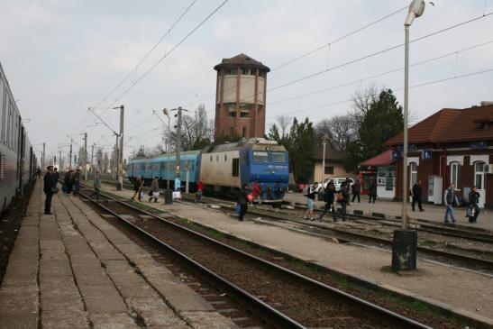 Mit der Bahn durch Rumänien: Bahnhof von Videle