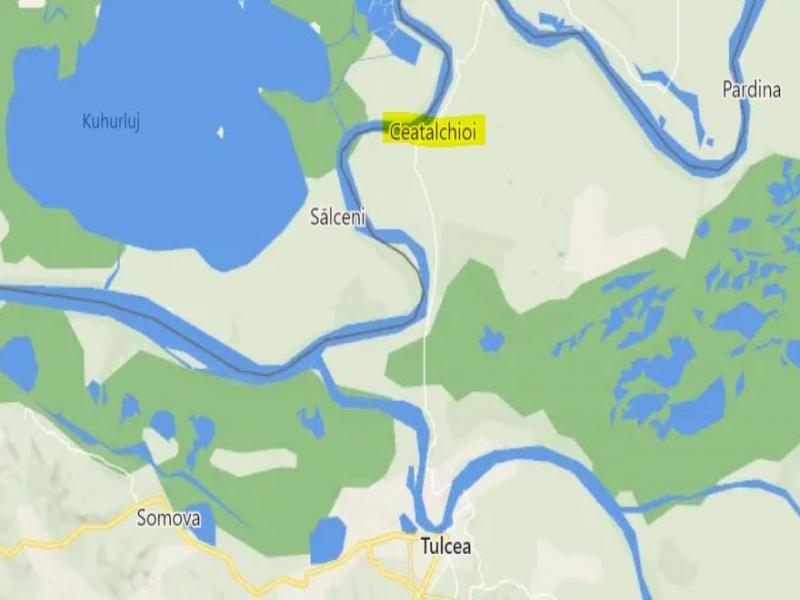 Haltestelle im Chiliaarm  - Ceatalchioi (Quelle: Bing Maps)