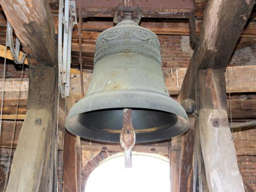 Die Glocker in der Kirche innerhalb der Kirchenburg von Christian (Grossau) bei Sibiu (Hermannstadt) in Siebenbürgen