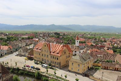 Blick auf Christian (Grossau) - vom Turm der Kirchenburg gesehen