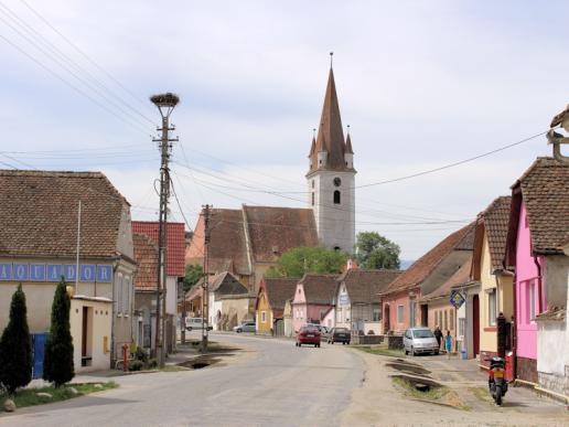 Blick auf die Kirchenburg in Christian (Grossau) bei Sibiu (Hermannstadt) in Siebenbürgen