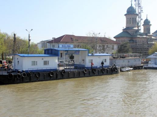 Urlaub in Sulina: Die Anlegestelle in Sulina