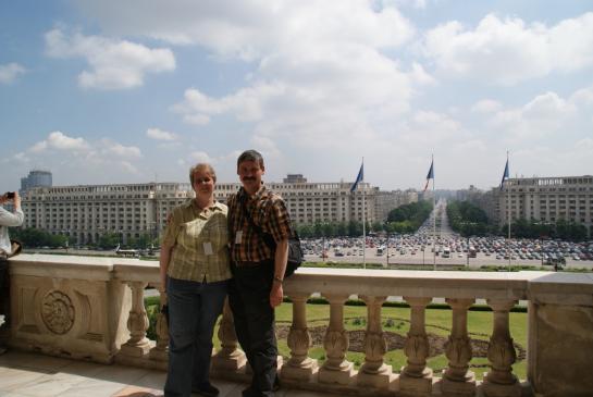 Blick vom Parlamentspalast in Bukarest