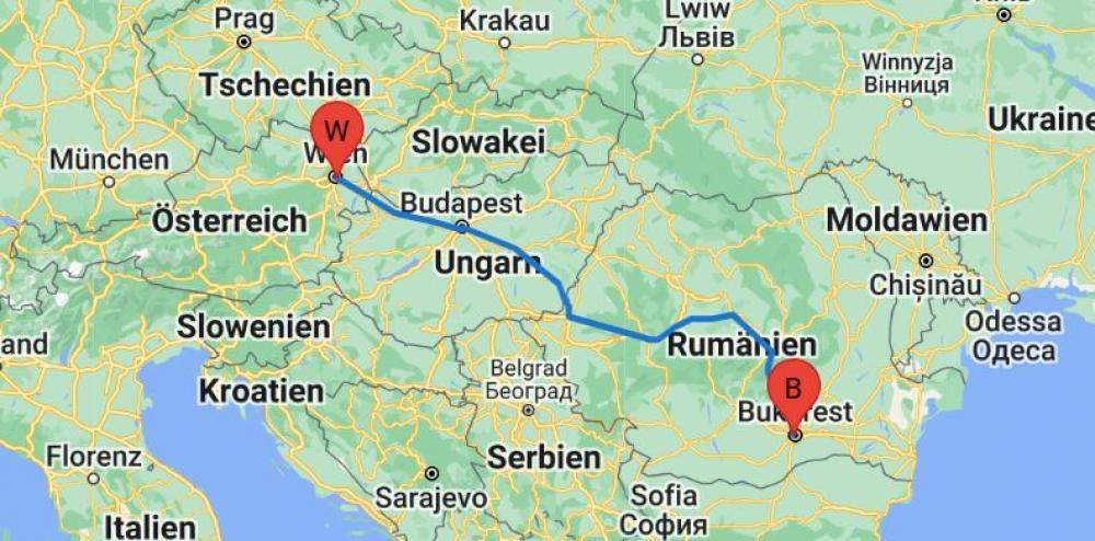 Nachtzüge: Night Tren 346 und Night Tren 347 zwischen Bukarest und Wien über Budapest und Sighisoara