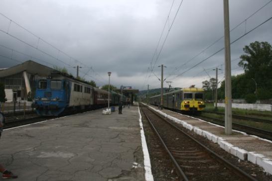 Urlaub in Rumänien: Bahnhof von Medias (Mediasch)