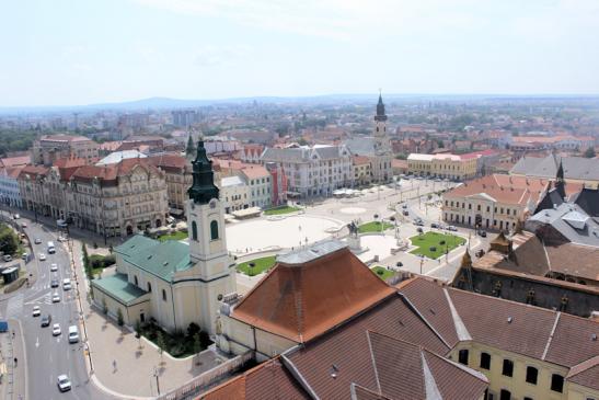 Blick auf das Stadtzentrum von Oradea (Großwardein)