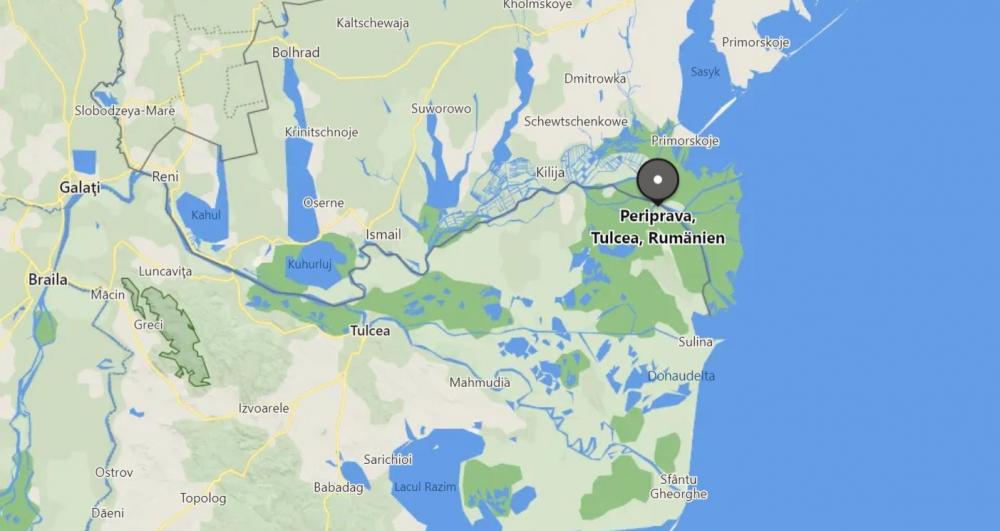 Quelle: Bing Maps - Crisan im Donaudelta