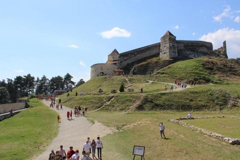 Râșnov (Rosenau): Die Rosenauer Burg - die größte Festungsanlage  in Südtranssylvanien