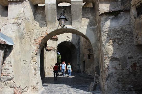 In der Altsatadt von Sighisoara (Schässburg)