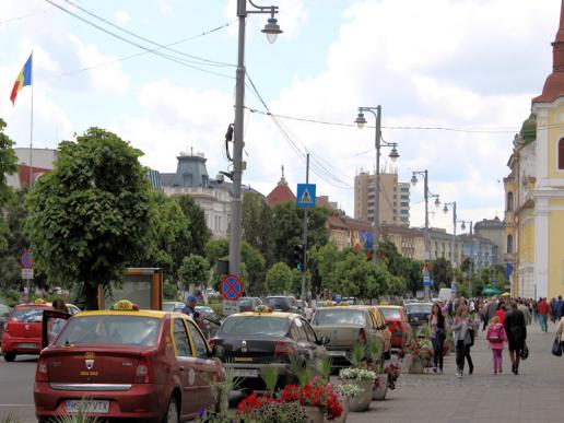 Im Zentrum von Targu Mures (Neumarkt am Mieresch)