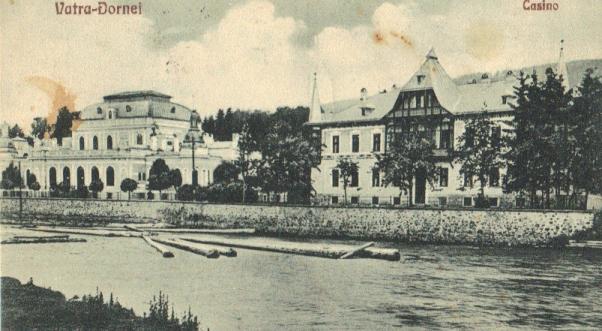 Urlaub in Rumänien:  Vatra Dornei um 1900 (historische Postkarte)