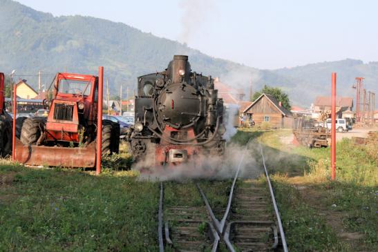 Fahrt mit der Wassertalbahn (Mocănița) in Viseu de Sus